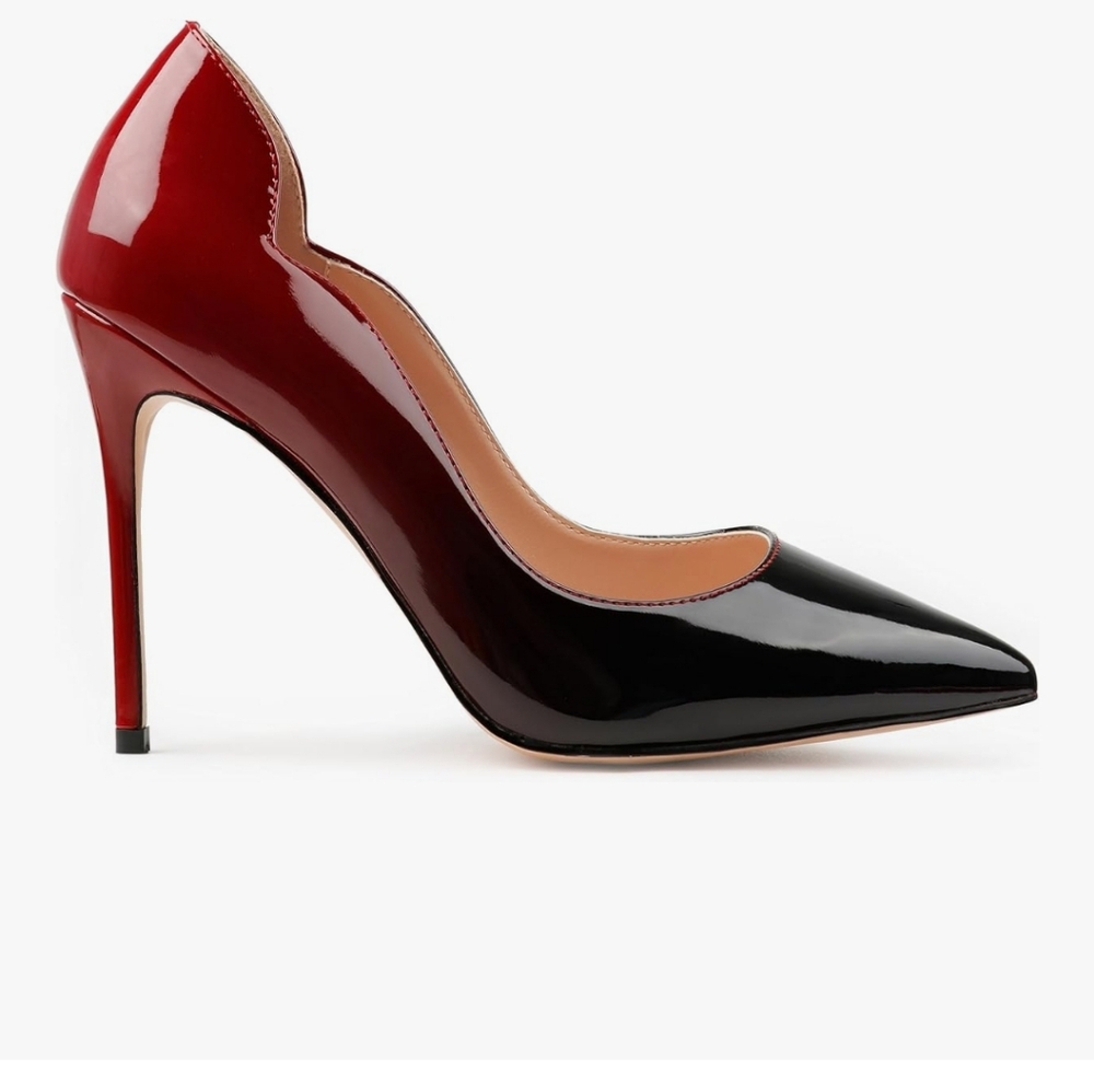 Red and Black Women's Stiletto Heels